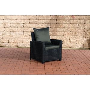 CLP Fisolo Fauteuil - 5mm rond Polyrotan zwart antraciet