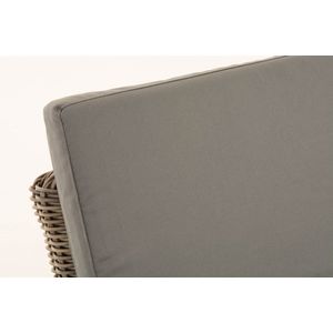 CLP Ancona - Loungebank - 5mm Poly-rotan grijs gevlekt ijzerachtig grijs