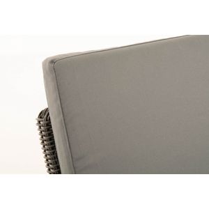 CLP Ancona - Loungebank - 5mm Poly-rotan zwart ijzerachtig grijs