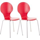 CLP Set van 2 stapelstoelen Diego rood - 15972405