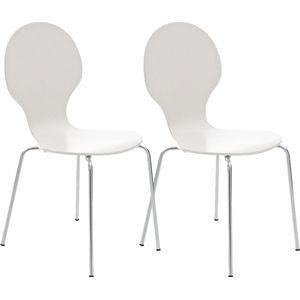 CLP Diego Set van 2 stapelstoelen wit