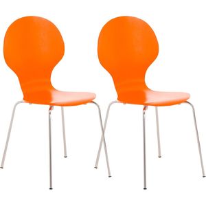 CLP Diego Set van 2 stapelstoelen oranje