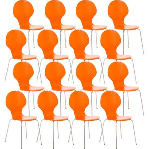 CLP Diego Set van 16 bezoekersstoelen oranje