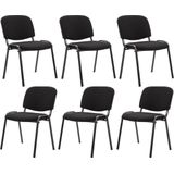 CLP Ken set van 6 bezoekersstoelen zwart - 151024601