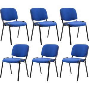 CLP Ken Set van 6 bezoekersstoelen blauw