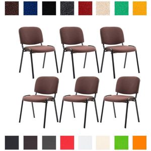 CLP Ken Set van 6 bezoekersstoelen bruin