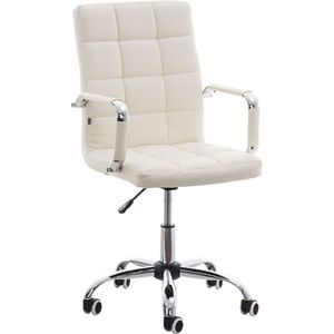 CLP Deli V2 Bureaustoel - Ergonomisch - Voor volwassenen - Kunstleer - wit