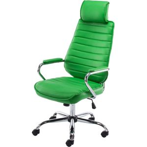 CLP Rako Bureaustoel - Ergonomisch - Voor volwassenen - Met armleuningen - Kunstleer - groen