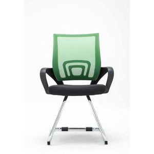 CLP Eureka Bezoekersstoel - Eetkamerstoel - Met Armleuning - Stof - groen