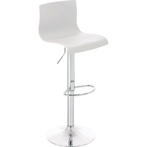 Barhocker Hover Kunststoff weiß Metall in Chromoptik