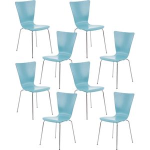 CLP Aaron Set van 8 Bezoekersstoel lichtblauw