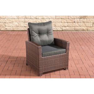 CLP Fauteuil Fisolo antraciet - bruin gemeleerd - 111434240