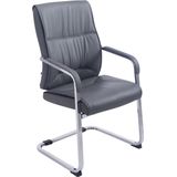 CLP XXL Anubis Bezoekersstoel - Met armleuning - Eetkamerstoel - Kunstleer - grijs
