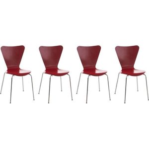 CLP Calisto - 4x Bezoekersstoel rood