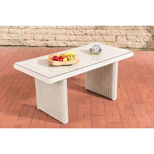 CLP Rotan Eettafel La Gomera parelwit 160 cm