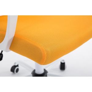 CLP Tracy Bureaustoel - Voor volwassenen - Met armleuningen - Ergonomische - geel wit