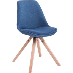CLP Bezoekersstoel Toulouse Vierkant frame Stof blauw - 151637710