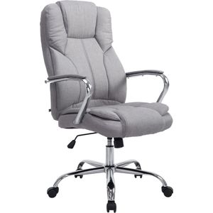 CLP XXL BIG Xanthos Bureaustoel - Voor volwassenen - Ergonomisch - Met armleuningen - Stof - grijs