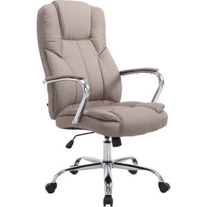 CLP XXL BIG Xanthos Bureaustoel - Voor volwassenen - Ergonomisch - Met armleuningen - Stof - taupe
