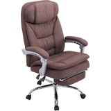 CLP XL Troy Bureaustoel - Ergonomisch - Voor volwassenen - Met armleuningen - Stof - bruin