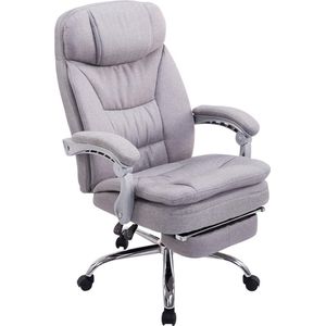 CLP XL Troy Bureaustoel - Ergonomisch - Voor volwassenen - Met armleuningen - Stof - grijs