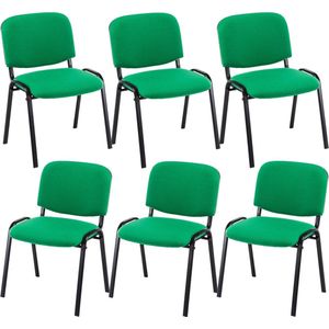 CLP Ken Set van 6 bezoekersstoelen groen