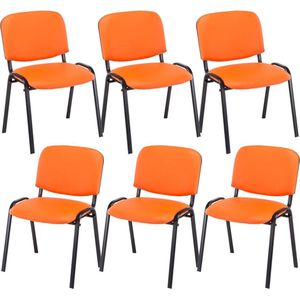 CLP Ken Set van 6 Bezoekersstoel oranje