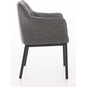 CLP Octavia Lounge zetel - Stof titanium grijs zwart