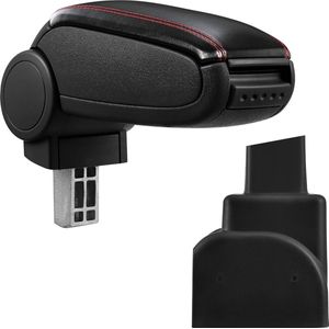 Armsteun - Opel Zafira A - kunstleer - zwart+rood stiksel