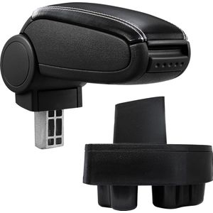 Armsteun-Opel Corsa-Combo C-kunstleer-zwart+wit stiksel