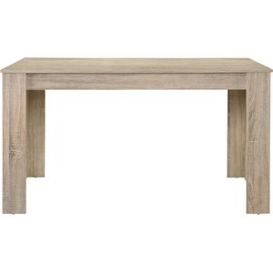 [en.casa] Eettafel Nora 140x90x77 cm eikenkleurig gekalkt