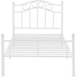Metalen ledikant met bedbodem wit