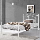 Metalen ledikant met bedbodem wit