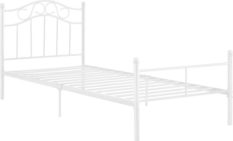 Metalen ledikant met bedbodem wit