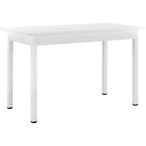 Design eettafel Turku 120x60x75 cm MDF en staal wit