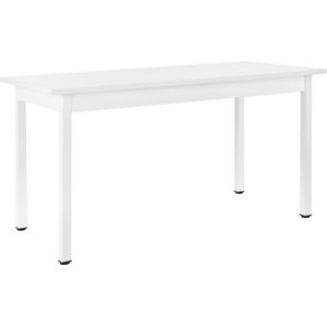 Eettafel Den Haag 140x60x75 cm voor 6 stoelen wit