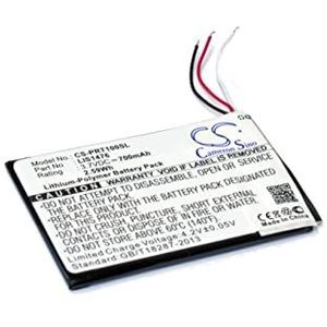 vhbw Li-polymeer batterij 700mAh (3,7V) voor eBook Reader Sony PRS-T3, PRS-T3S, PRS-T3E zoals 1-853-104-11, LIS1476, LIS1476MHPPC (SY6).