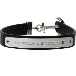 Paul Hewitt herenarmband Zwart leer Lengte 15CM met doosje