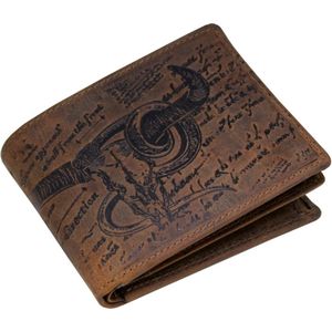 LandLeder Billfold Portemonnee BULL & SNAKE met RFID - (bxhxd) ca. 11,5cm x 10cm x 3cm