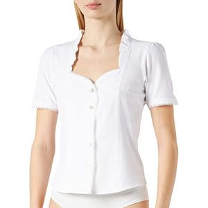Stockerpoint Damesblouse Clarissa klederdrachtblouse, wit, 34