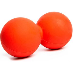 #DoYourFitness - Massagebal - »Globo« - Lacrosse Bal (Twinball) / Fasciaball voor effectieve zelfmassage - 12,5 x 6,4 cm - oranje
