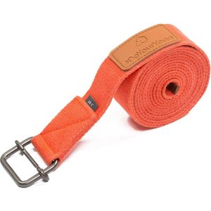 #DoYourYoga - Yogariem - »Yaro« - 100% katoen met plastic sluiting - 190 cm - Oranje