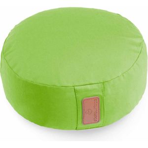 Lotuscrafts Yogakussen Meditatiekussen Extra Laag - zithoogte 10cm - wasbare katoenen hoes - yoga zitkussen met speltvulling - GOTS gecertificeerd