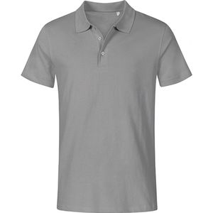 Herenpolo 'Jersey' met korte mouwen Light Grey - XXL