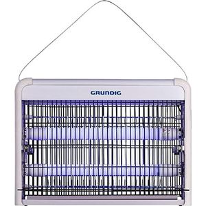 JUNG Grundig UV-vliegenval, elektrische insectenverdelger, 8 watt, led, ruimtes tot 20 m², elektrische insectenverwijderaar, binnen en buiten, vliegenval, anti-muggen, vliegenval