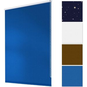Verduisteringsrolgordijn Klemmfix donkerblauw 80 x 150 cm