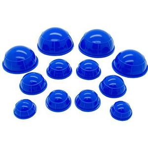 Siliconen cupping koppen cupping set 12 stuks met verschillende diameter (blauw)