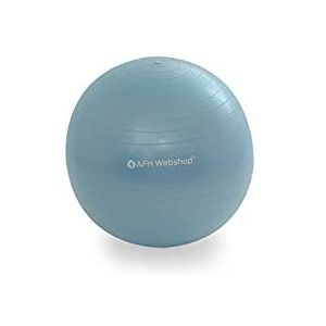 AFH-Webshop Gymnastiekbal, fitnessbal, zitbal, yogabal, sportbal, bureaustoel, stoel, in trendy blauwe tinten, met pomp (diameter 45 cm)