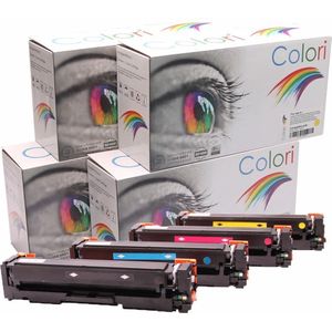 Set 4x Colori huismerk toner geschikt voor HP Laserjet Pro M252 M252dw M252n M274 M274dn M274n MFP M277 M277dw M277n 201X CF400X CF401X CF402X CF403X
