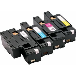 Set 4x ABC huismerk toner geschikt voor Dell E525 E525w MFP Color Multifunction Printer